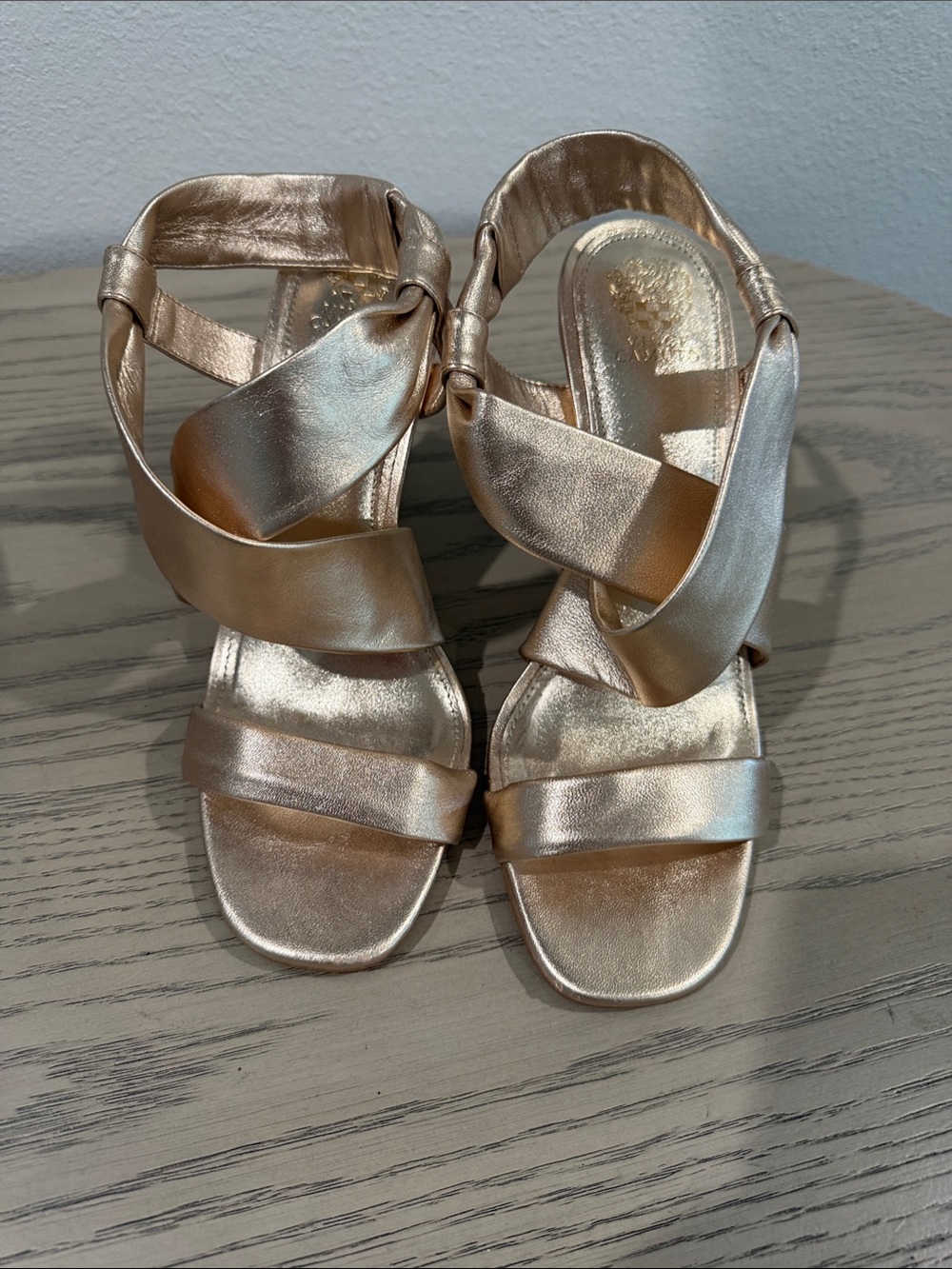 Vince Camino Gold Strappy Women's Sandals
